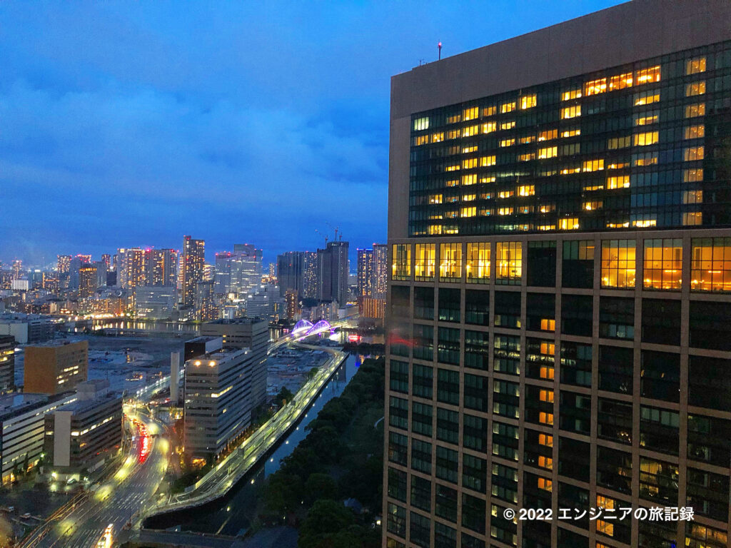 ザ ロイヤルパークホテルアイコニック東京汐留のスタンダードキングの夜景