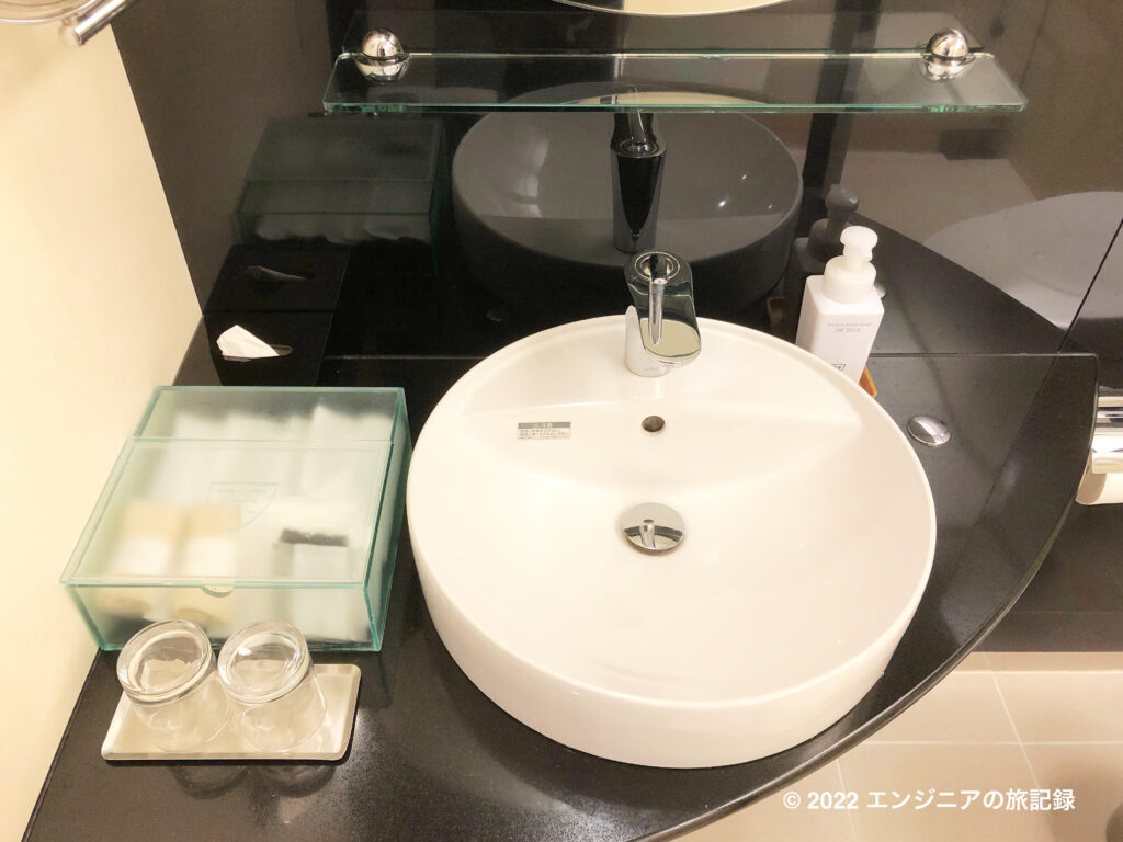 ザ ロイヤルパークホテルアイコニック東京汐留のスタンダードキングの洗面台