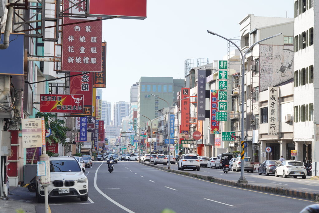 台南の道路の様子