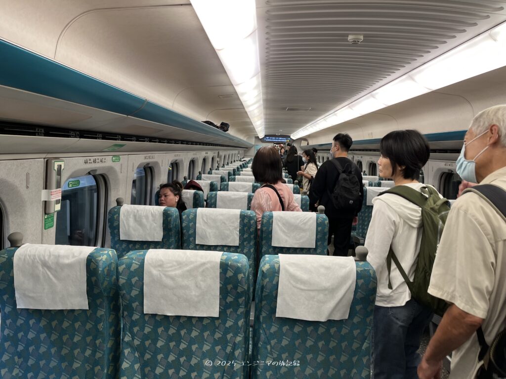 台湾のHSRの中の様子