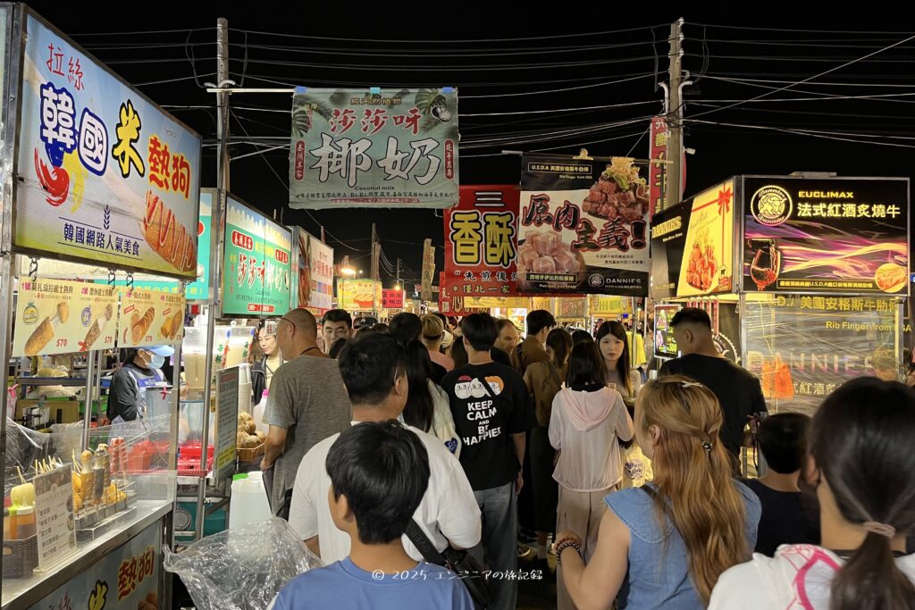 台南の花園夜市の雰囲気