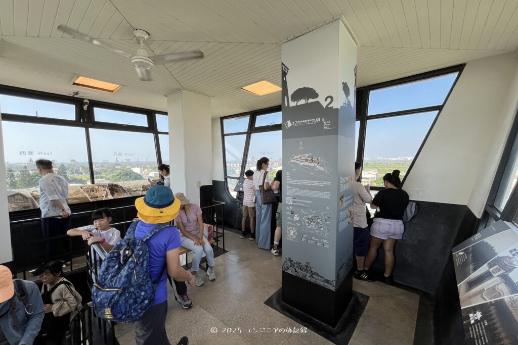 台南の安平古堡の高台の様子