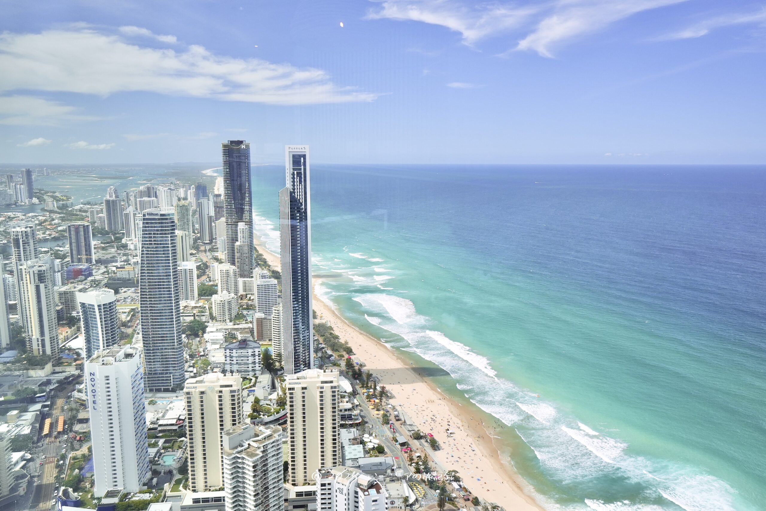 ゴールドコーストのQ1スカイデッキからの景色