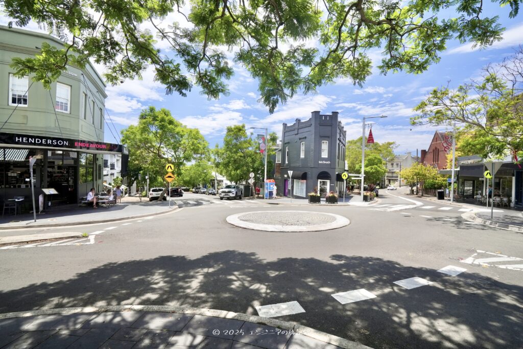 シドニーのパディントンの街並み