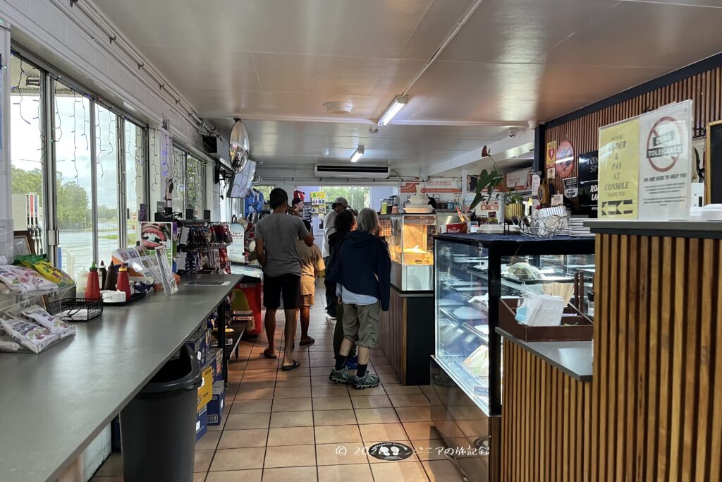 ブリスベンからエアリービーチへ移動した際に途中で寄ったレストラン