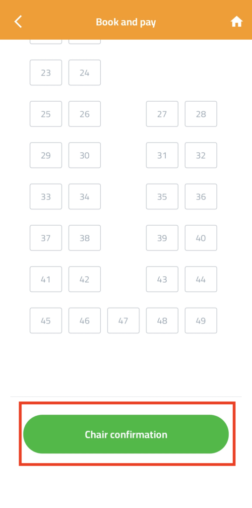 Go Bus アプリ 座席決定