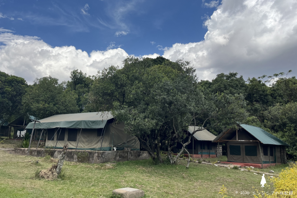 ケニア マサイマラのキャンプサイト